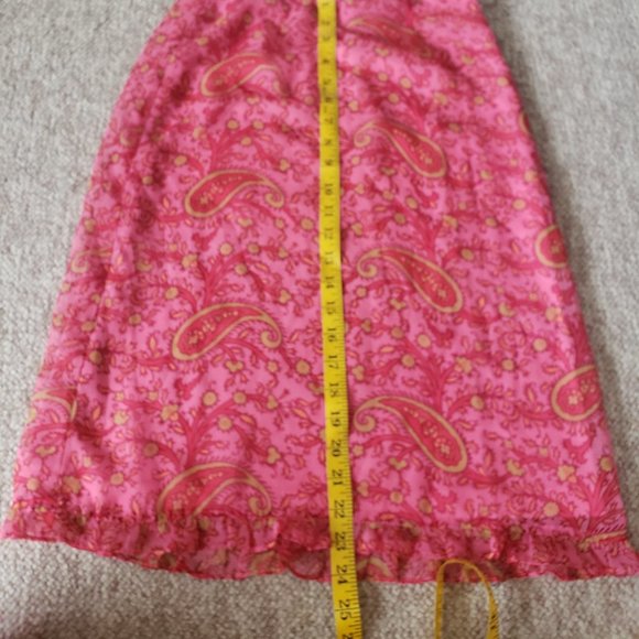 Highwaisted ESprit midi pink patterned skirt - Picture 7 of 8